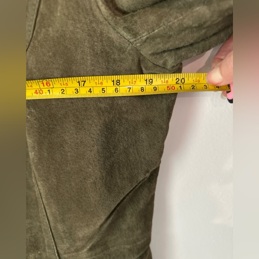 Vintage‎ 90s Olive Suede Jacket NEW WITH TAGS!! Size M - Picture 12 of 13